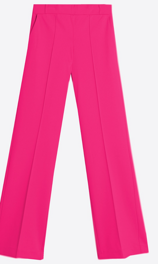 hot pink dress pants womens Calvin Klein Pants Womens 14 Hot Pink Wide Leg Trouser Slacks Suits Dress Pants