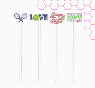 Tennis Love Beverage Stick Drink Stick