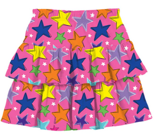 Ruffle Tennis Skort in Bright Stars