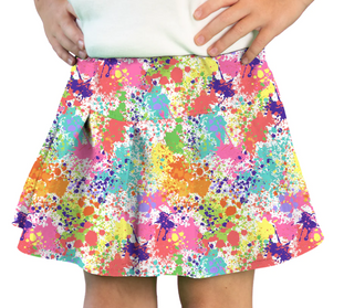 Tennis Skort in Spring Splatter Paint