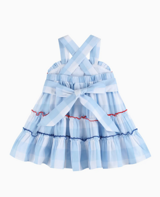 Blue Gingham Layered Sundress