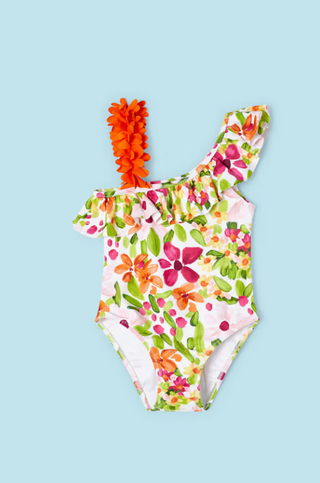 Girls asymmetrical swimsuit