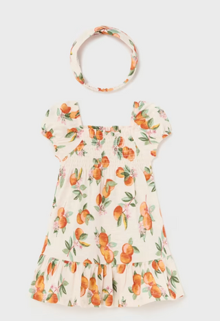 Peachy Baby Dress and  matching Headband