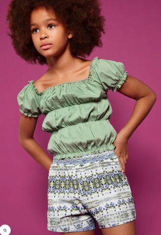 Girls Sage Short Set