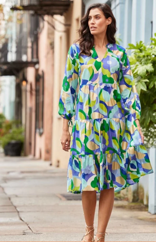Monaco Midi Dress Cotton Voile