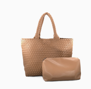 Woven Tote with Pouch