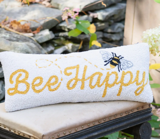 Bee Happy Hook Pillow long