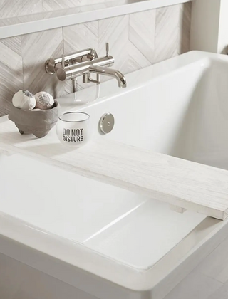 Wood Bath Board - White