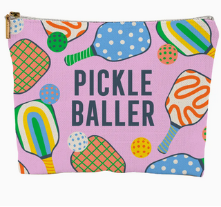 Pickle Ball Zipper Canvas Pouch | Pickle Baller
