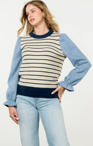 Patrice Mixed Media Sweater