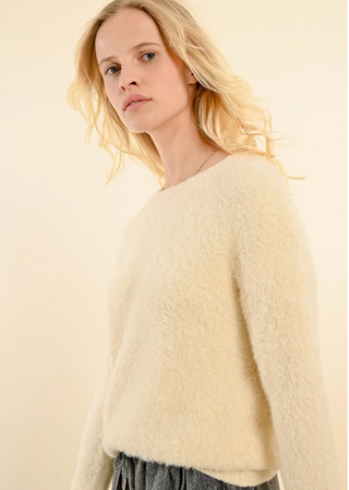 Cream Plush Sweater