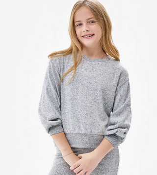 2 Tone Brushed Knit Sweatshirt