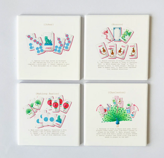 Mahjong Analysis Square Coaster Set