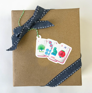 Mahjong Tiles Gift Tag Pack of 8