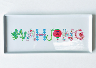 Mahjong Icons Typography Tray 10.5" Long
