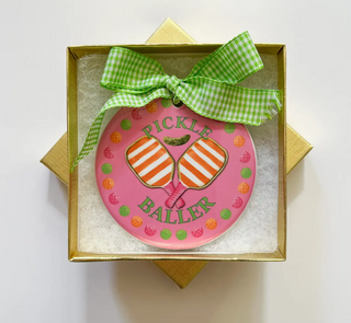 Pickle Baller Christmas Ornament