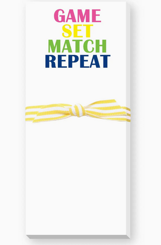Game Set Match Tennis Notepad