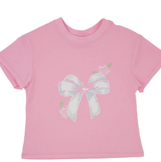 Big Bows Screen Print on Light Pink Boxy Tee