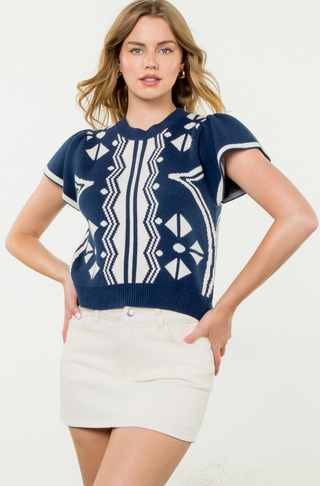 The Bria Short Sleeve Sweater