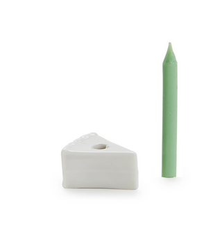 May All Your Wishes Come True Slice of Cake with Candle in Gift Box