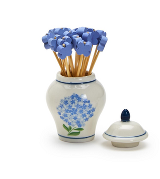 Hydrangea Ginger Jar w/20 Picks in Gift Box