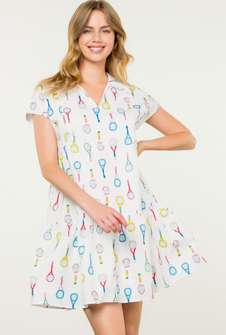 Francie Tennis Print Dress
