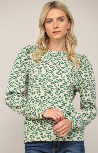 Animal Jacquard Fabric Puff