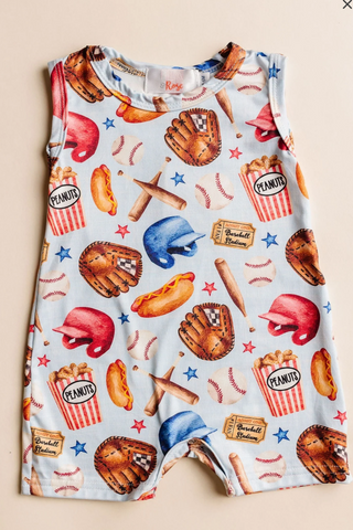 Take Me Out to the Ballgame Shorty One-Piece