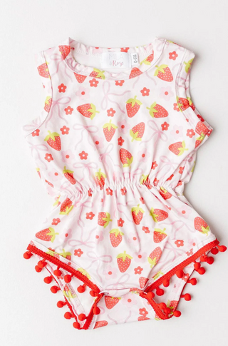 Berry Charming Pom Pom Romper