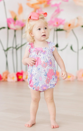 Sweet Springtime Ruffle Cross Back Romper