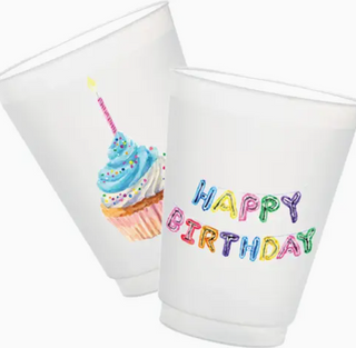 Happy Birthday Frosted Cups