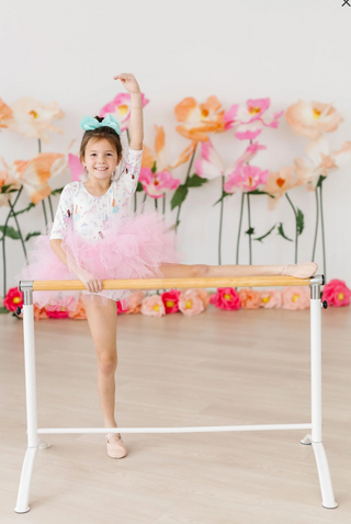Fairy Princess 3/4 Sleeve Tutu Leotard