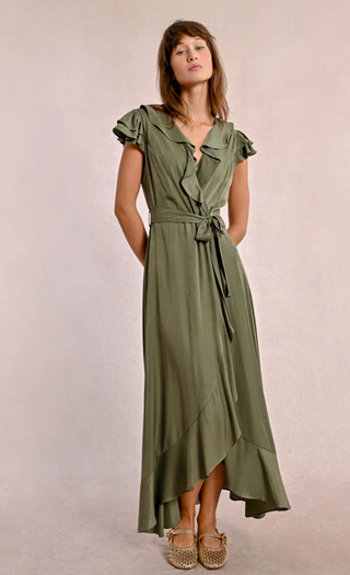 ASYMMETRICAL Front Ruffle Dress