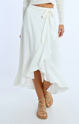 RUFFLED WRAP SKIRT