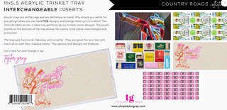 Country Roads Trinket Tray Insert Set of 5