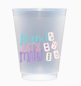 Bam Let's Mahj Mahjong Shatterproof Cup | Set of 8, 16oz