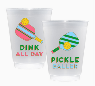 Pickleball Shatterproof Frost Flex Plastic Cups (Set of 10)