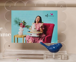 clearly a-nora-ble scalloped acrylic frame