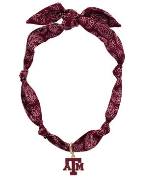 Collegiate Bandana Scarf Necklace