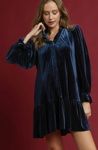 The Adelaide Ruffle Neck Dress