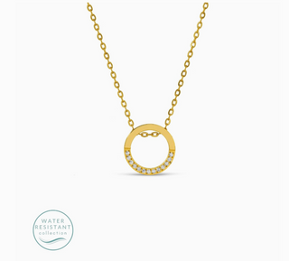 Contemporary Water Resistant Pave Pendant