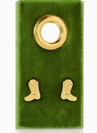 Cowgirl Boot Studs On Velvet Tag