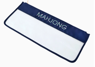 Navy Bamboo Mahjong Bag
