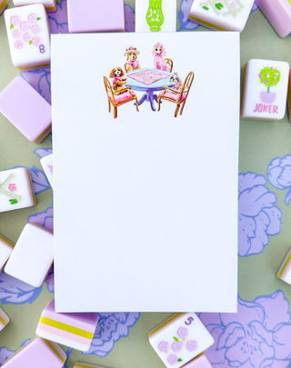 Dogs Playiing Mahj Notepad