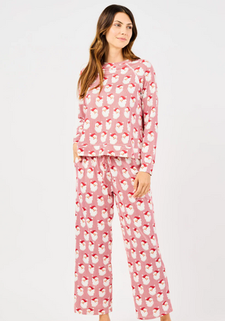 Women's Annie Pants Set | Santa Baby Red