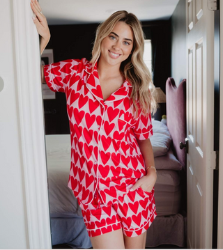 Pink and Red Heart Loungewear
