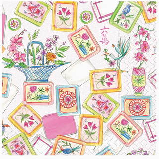 Paper Cocktail Napkins 20 Ct Mahjong Allover Rosanne Beck