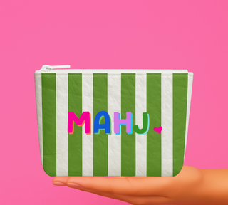 Mahjong Pouch | Mahj Club Stripe Flat Zip