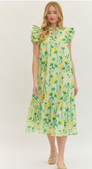 Yellow Poppy  Dress