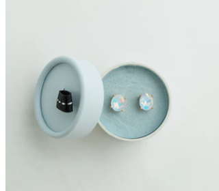 Crystal Earring Opal White